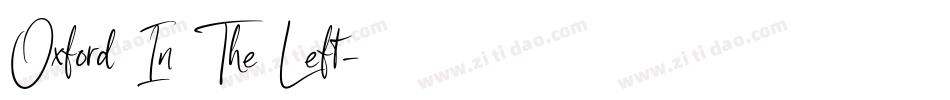 Oxford In The Left字体转换